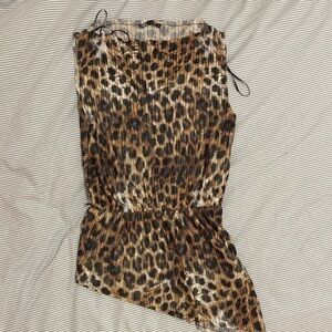 Zara Leopard Print Going Out Top